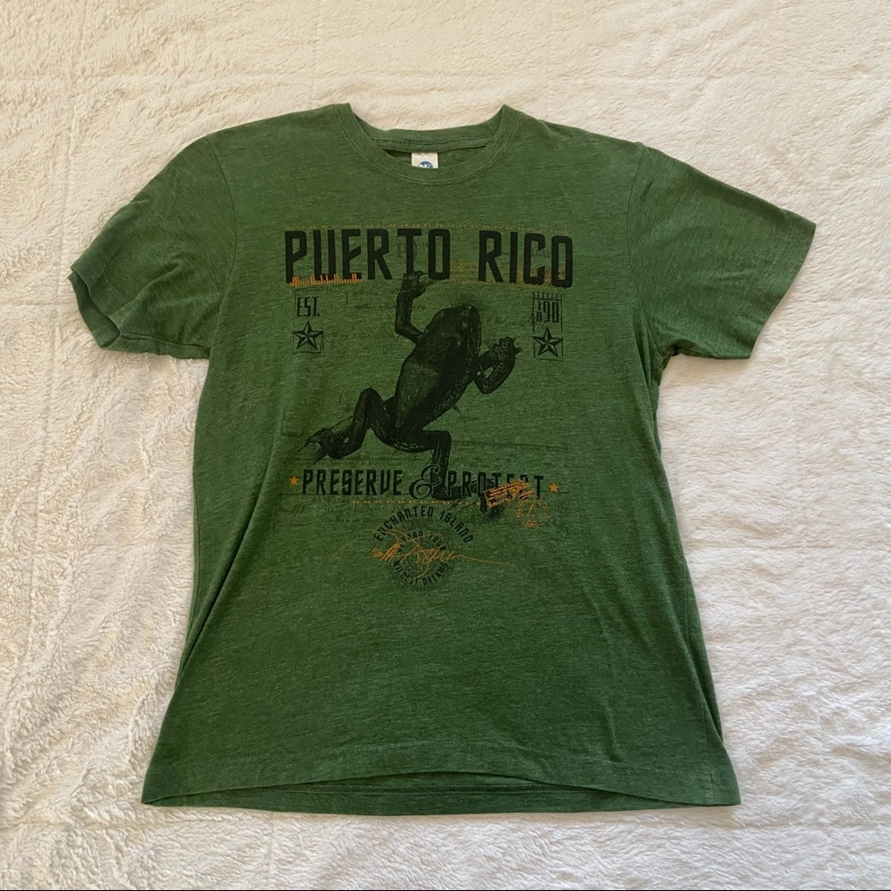 Puerto Rico tree frog Preserve and Protect vacation tee